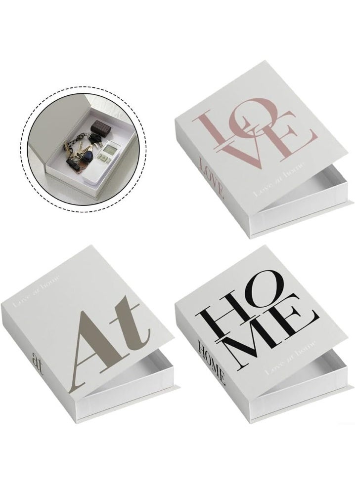 FAYET 3 Pack Magnetic Decorative Book Storage Boxes with Lid for Bookshelf and Tabletop Decor, Stylish and Functional Storage Solution - Image 4